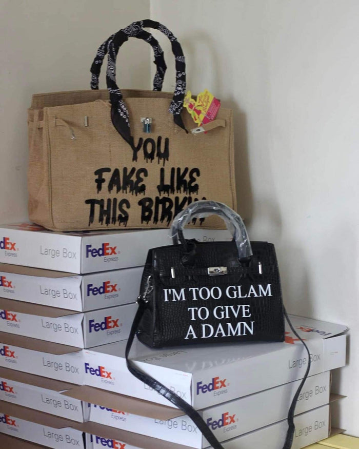 Crocodile Platinum Crossbody Bag | You Fake Like This Birkin Travellers Hat Boutique