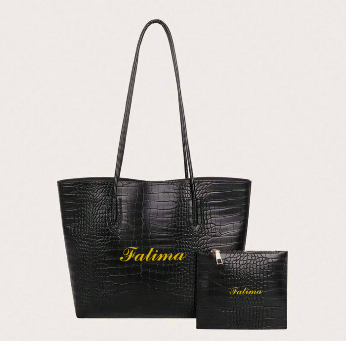 Crocodile Shoulder Tote  Bag Travellers Hat Boutique