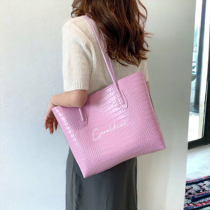 Crocodile Shoulder Tote  Bag Travellers Hat Boutique