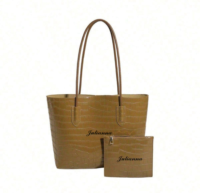 Crocodile Shoulder Tote  Bag Travellers Hat Boutique