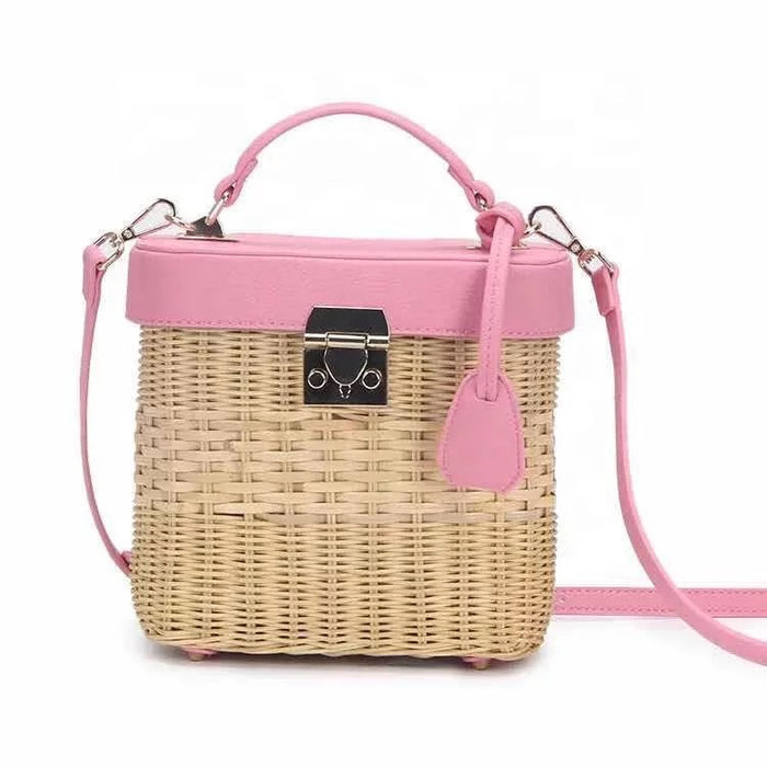 Crossbody Rattan Box - Travellers Hat Boutique