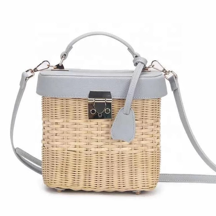 Crossbody Rattan Box - Travellers Hat Boutique