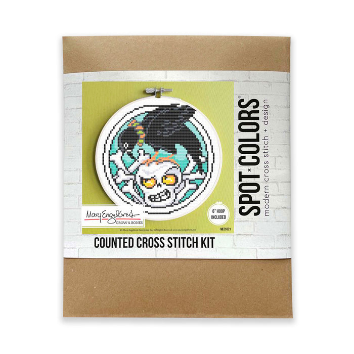 Crow & Bones Counted Cross Stitch Kit