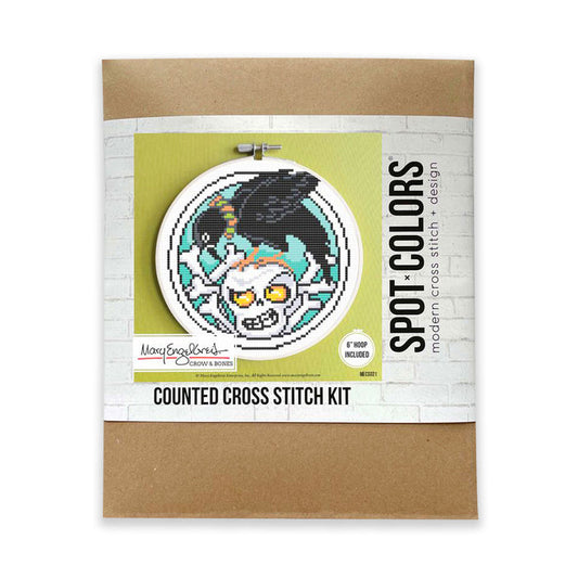 Crow & Bones Counted Cross Stitch Kit