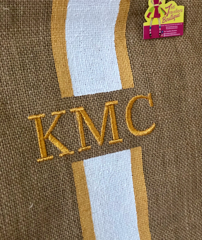 Custom Monogram Tote Bag - Travellers Hat Boutique