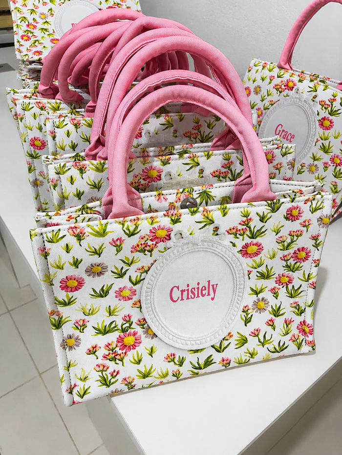 Custom Stripe Canvas Tote Bag