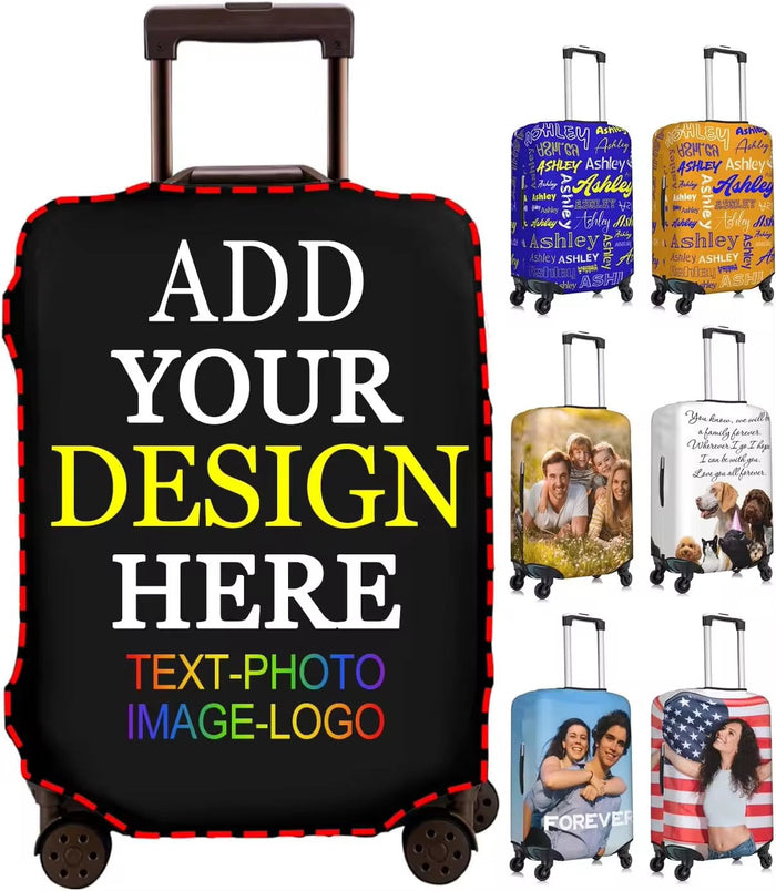 Custom Suitecase Cover Travellers Hat Boutique