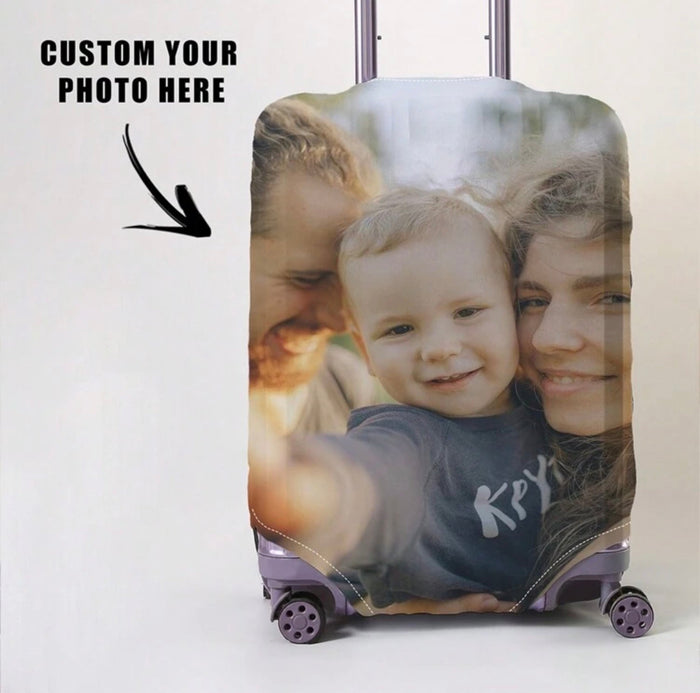 Custom Suitecase Cover Travellers Hat Boutique