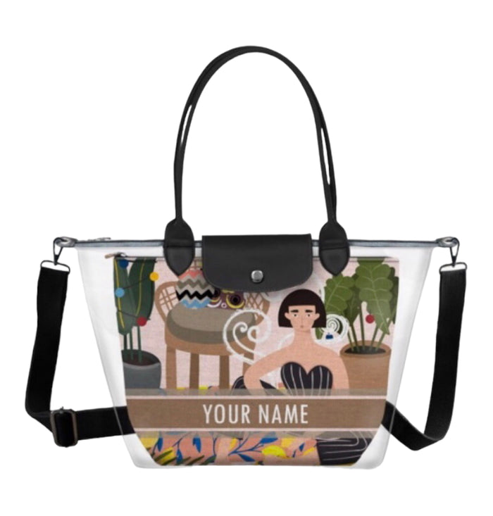 Custom Transparent Tote - Travellers Hat Boutique