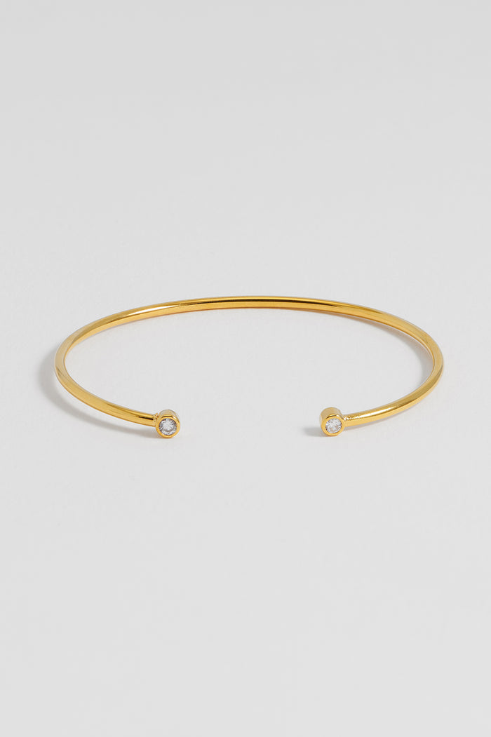CZ Open Cuff Bangle