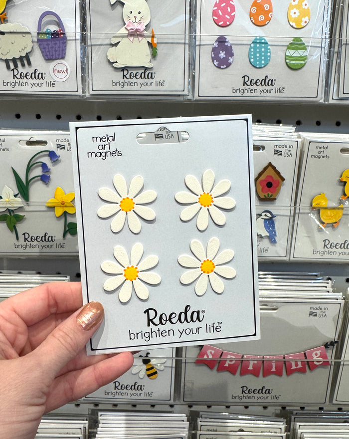 Daisy Magnets S/4 White