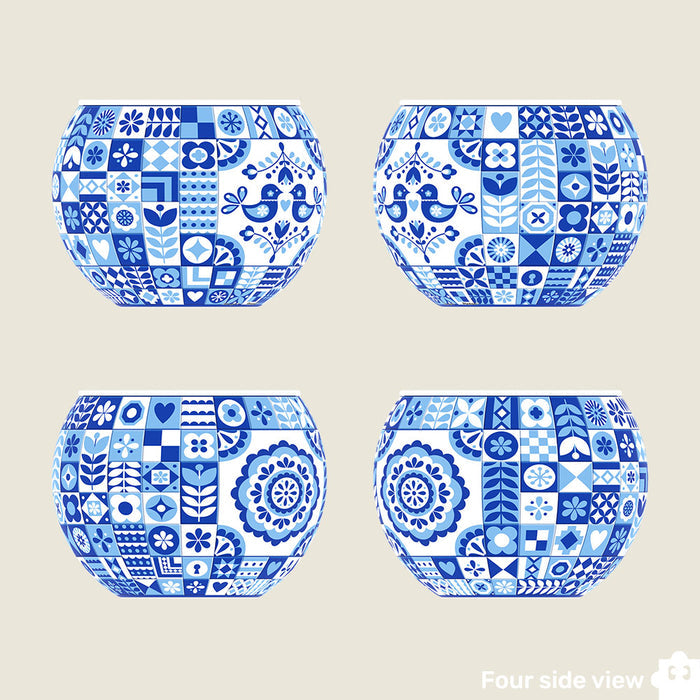 PieceRelax Puzzle Planter- Adorned with classic blue and white motifs, this planter exudes a sense of tradition and style. PieceRelax Puzzle Planter invites you to cultivate your creativity, knowing you’ll always get there.