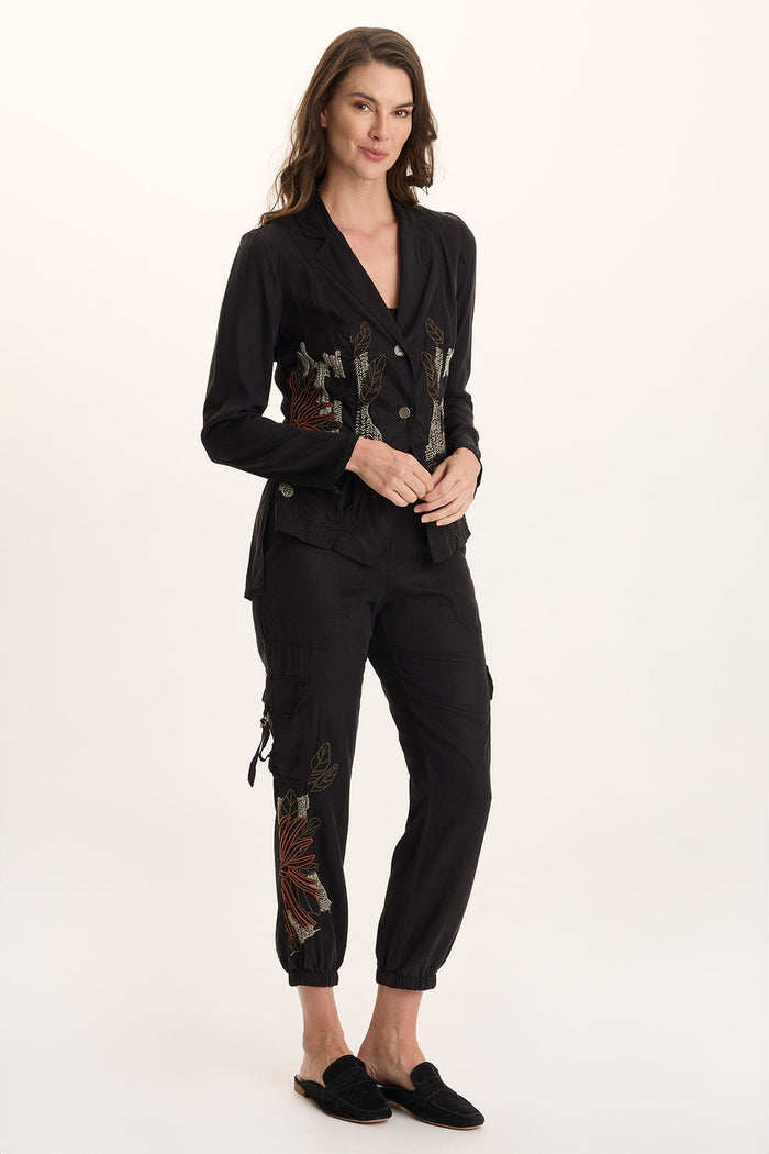 XCVI Danski Embroidered Soft Twill Blazer