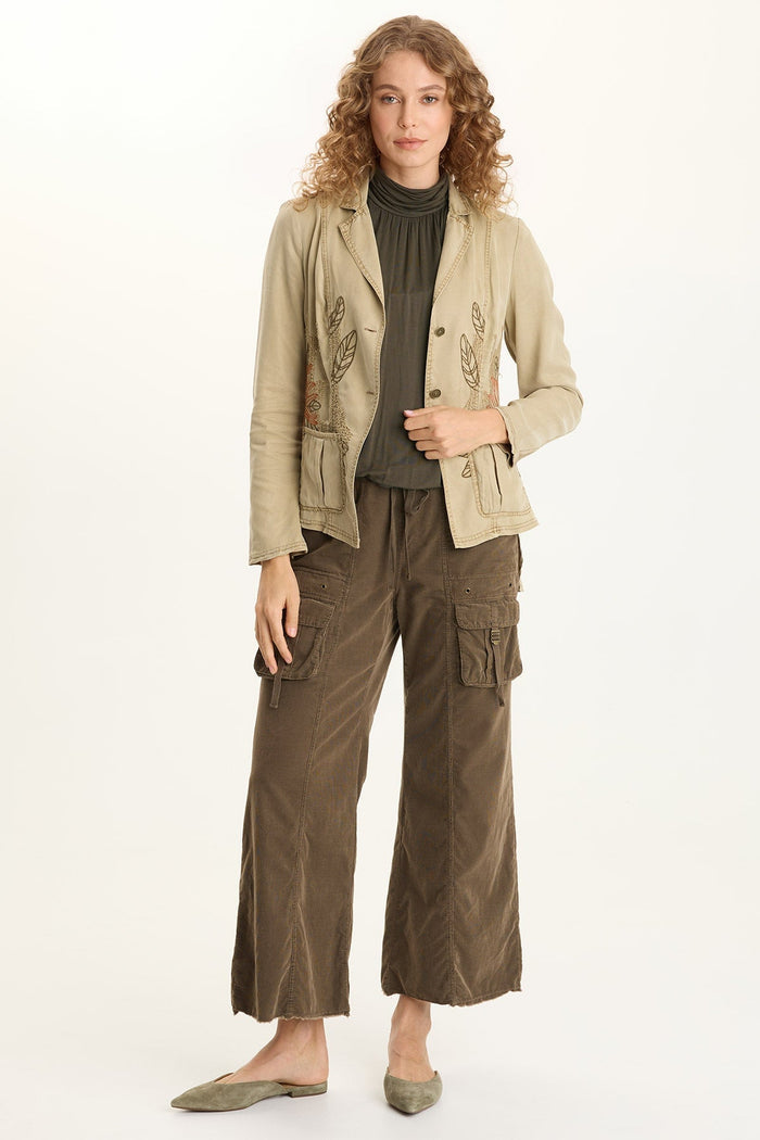 XCVI Danski Embroidered Soft Twill Blazer