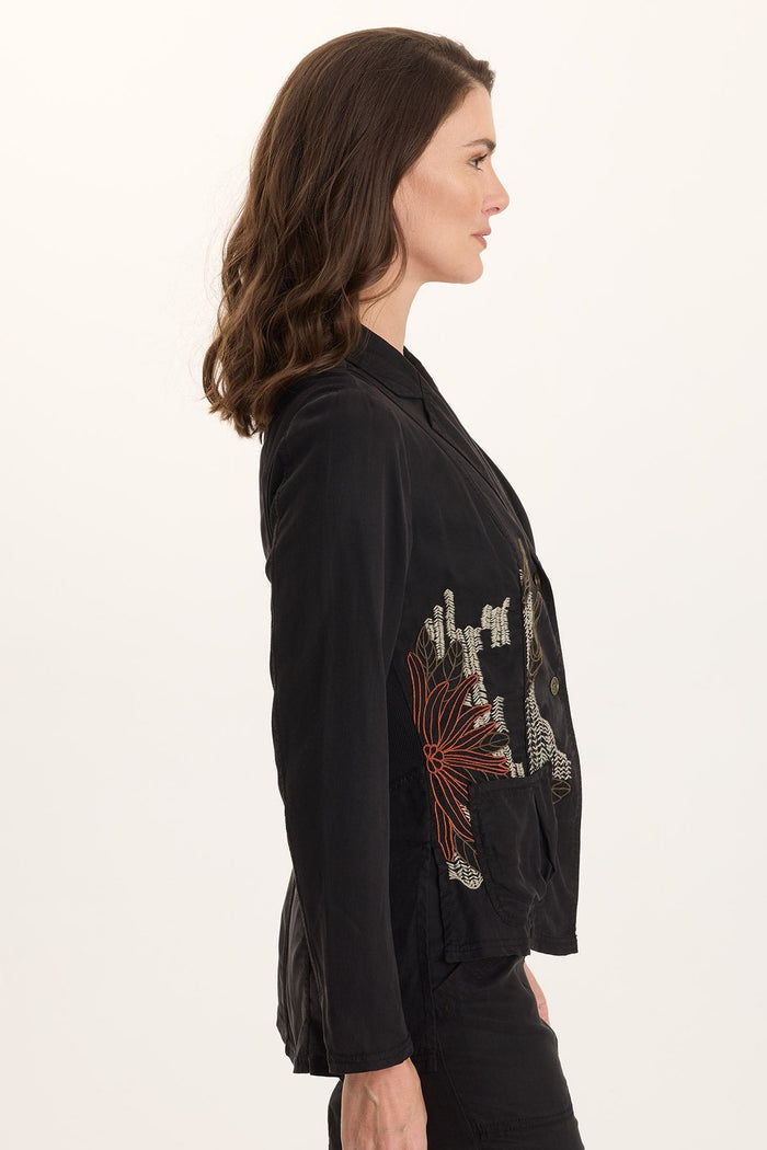 XCVI Danski Embroidered Soft Twill Blazer