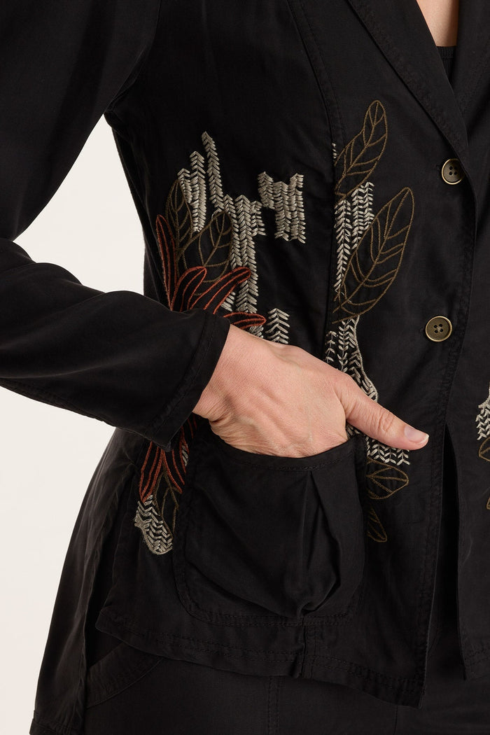 XCVI Danski Embroidered Soft Twill Blazer