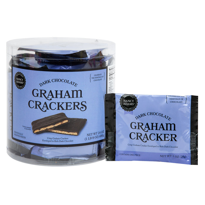 Dark Chocolate Graham Cracker Candy Single Serve Tub - 12 Count