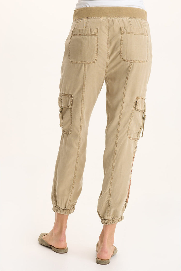 XCVI Darri Embroidered Pull-on Soft Twill Jogger