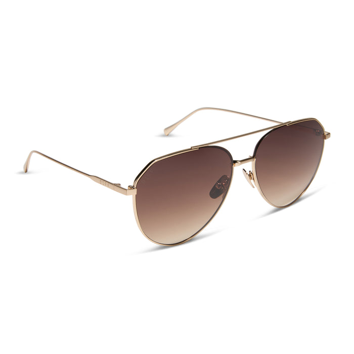 Dash Brushed Gold Coffee Gradient Sunglasses angle