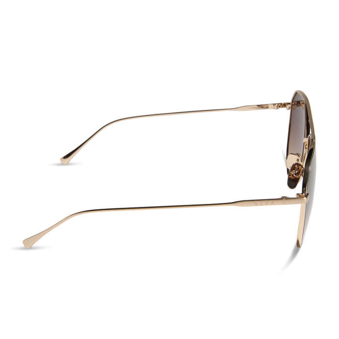 Dash Brushed Gold Coffee Gradient Sunglasses side