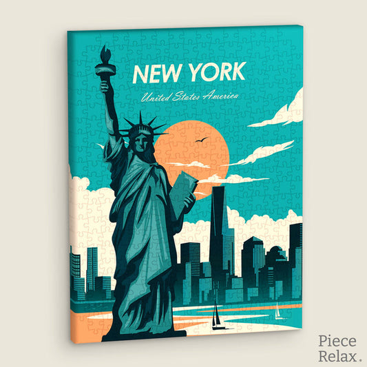 Days in New York: Statue of Liberty - Puzzle Canvas [HN1403]