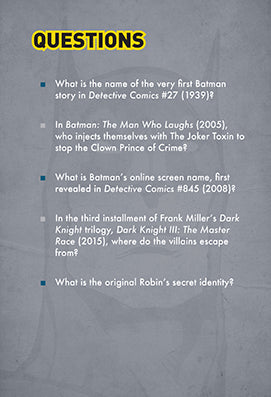 DC Comics: Batman Pop Quiz Trivia Deck