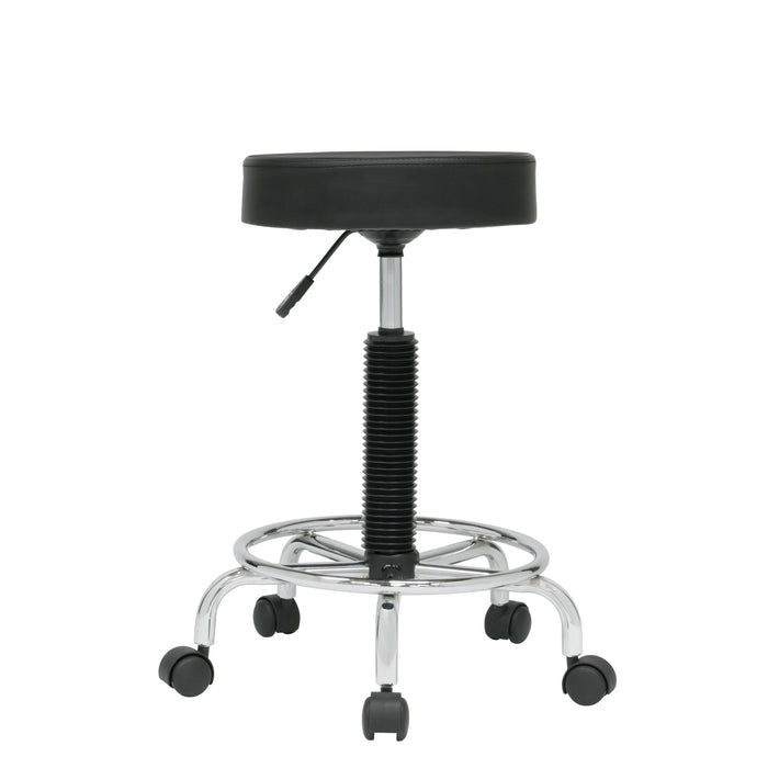 Deluxe Padded Height Adjustable Stool, Black 13175