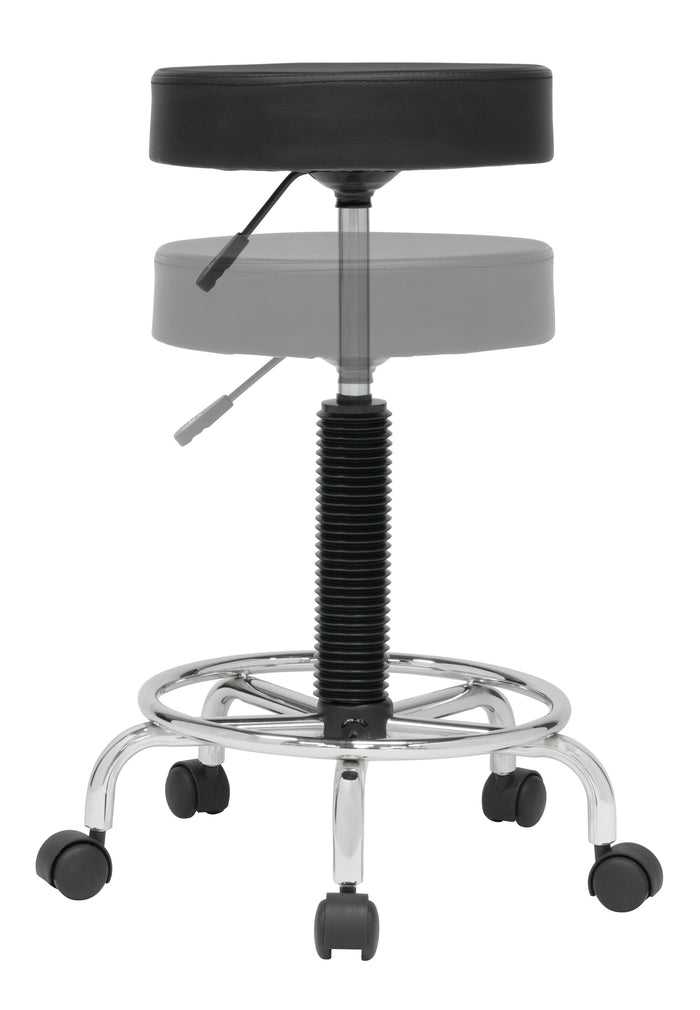 Deluxe Padded Height Adjustable Stool, Black 13175