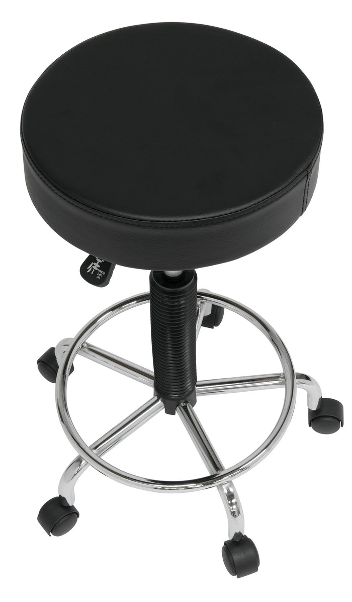 Deluxe Padded Height Adjustable Stool, Black 13175
