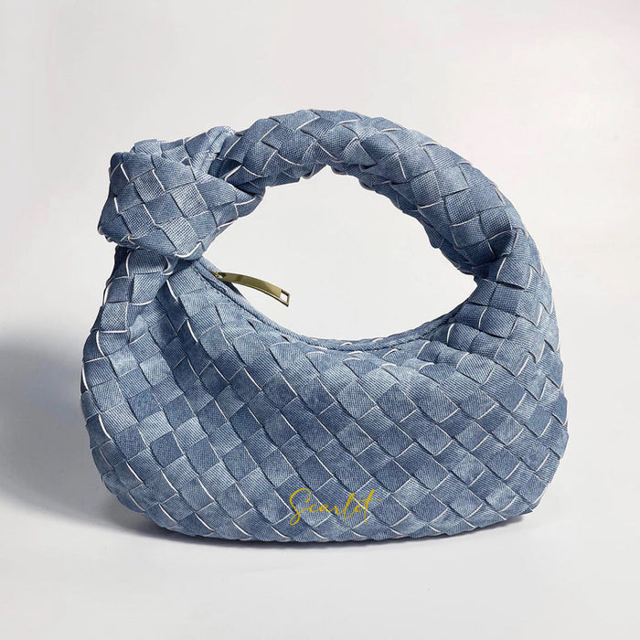 Denim Woven Knot Bag Travellers Hat Boutique