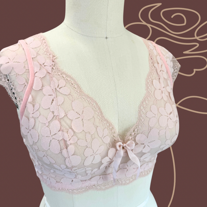 Desert Rose Bra Kit - Make it Your Own Stretch Bra Kit with Lace Option
