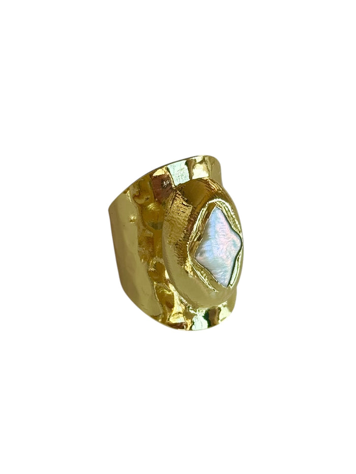 Diamond Pearl Ring