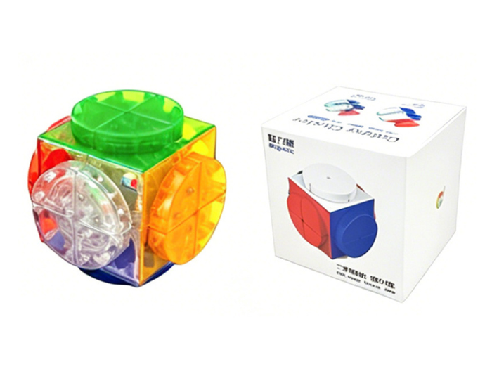DianSheng Galaxy 2x2 Magic Wheel (4EQ, Magnetic) - Transparent Stickerless