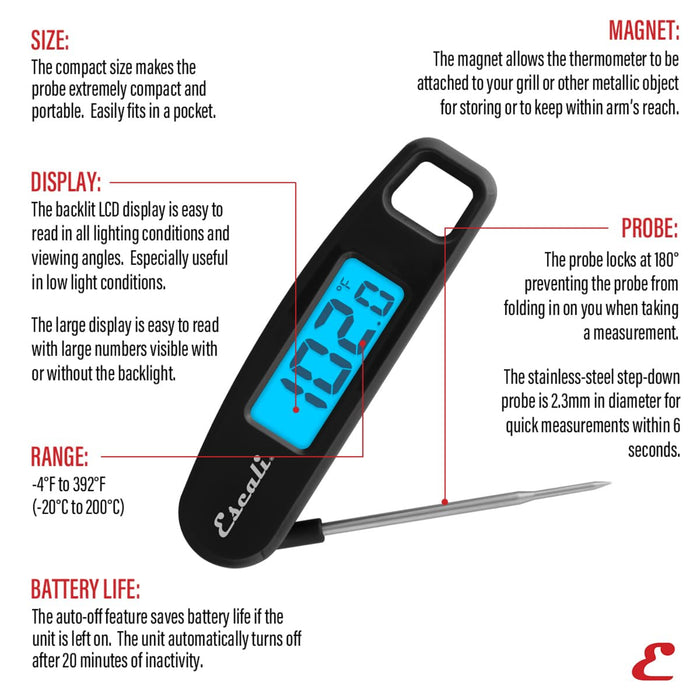 Digital Compact Folding Thermometer - features