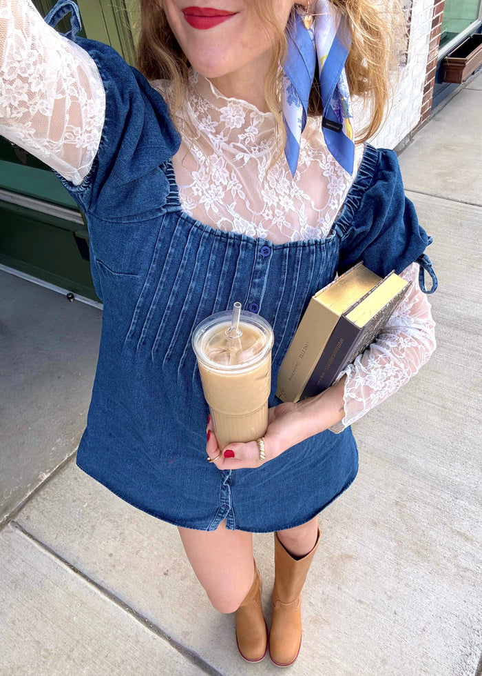 disco occasionally denim dress