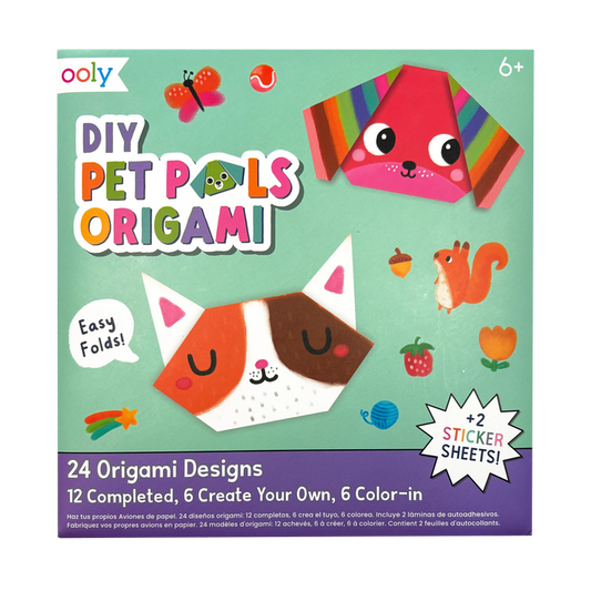 Front of packaging of OOLY DIY Pet Pals Origami Activity Kit