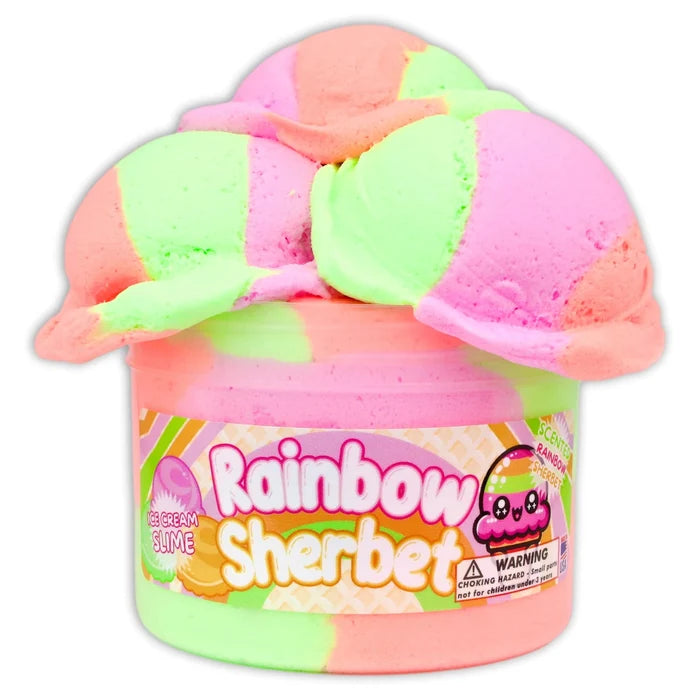 Dope Slimes 8 oz Rainbow Sherbet Slime - Owl & Goose Gifts