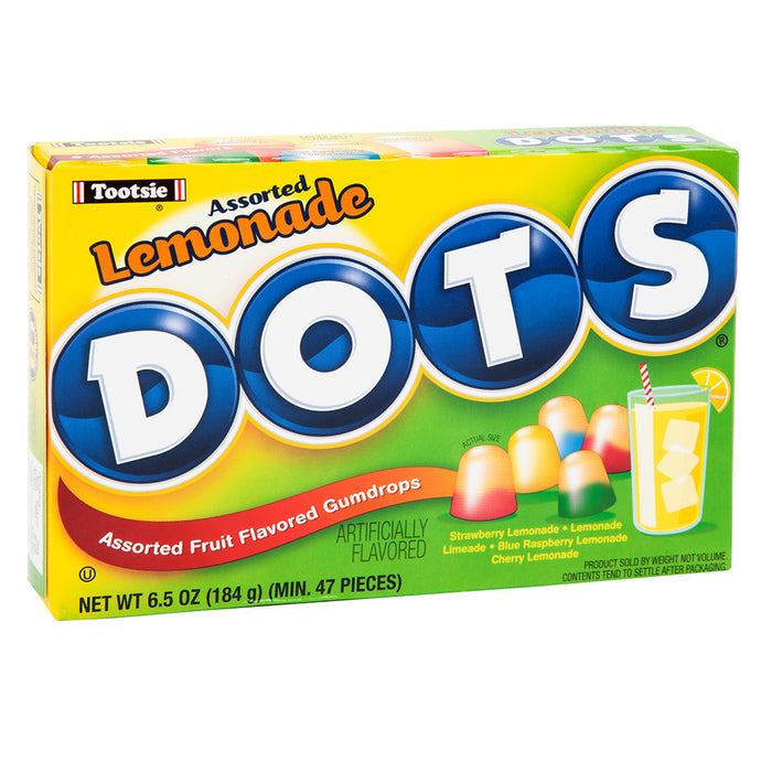 Dots Lemonade Gummy Candy Theater Box - 12 Count