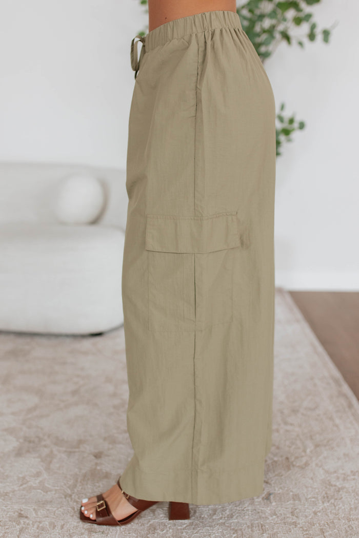 Dovie Cargo Pants - Dusty Olive