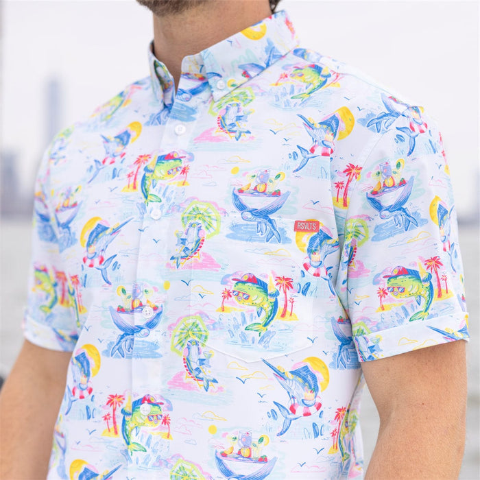 RSVLTS RSVLTS Short Sleeve Shirt "Drinking Like Fish" – KUNUFLEX Short Sleeve Shirt
