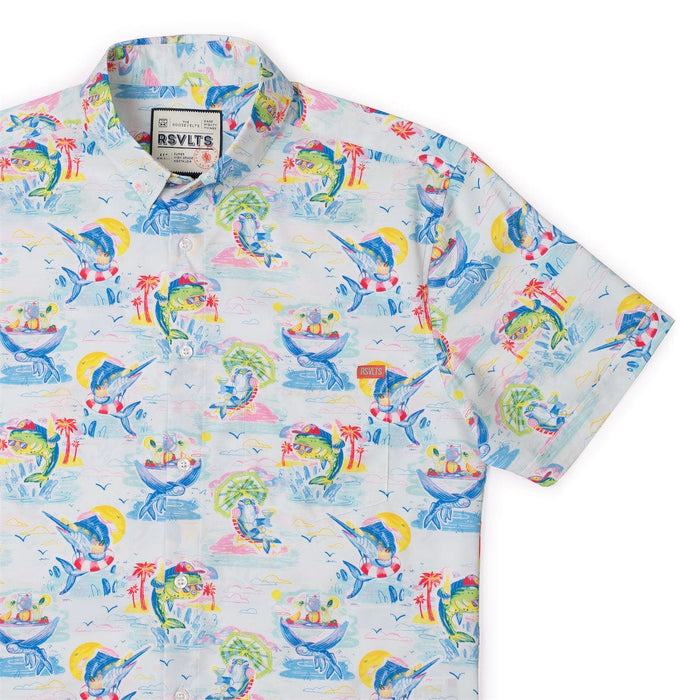 RSVLTS XS RSVLTS Short Sleeve Shirt "Drinking Like Fish" – KUNUFLEX Short Sleeve Shirt