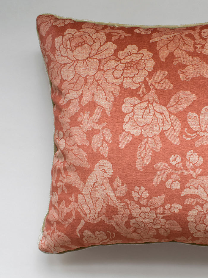 Drunken Monkey 'Melon' Velvet Cushion