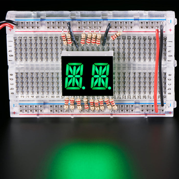 Dual Alphanumeric Display - Green 0.54" Digit Height - Pack of 2 by Adafruit - The Pi Hut