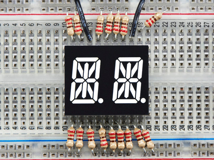 Dual Alphanumeric Display - White 0.54" Digit Height - Pack of 2 [discontinued] by The Pi Hut - The Pi Hut