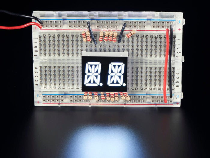 Dual Alphanumeric Display - White 0.54" Digit Height - Pack of 2 [discontinued] by The Pi Hut - The Pi Hut