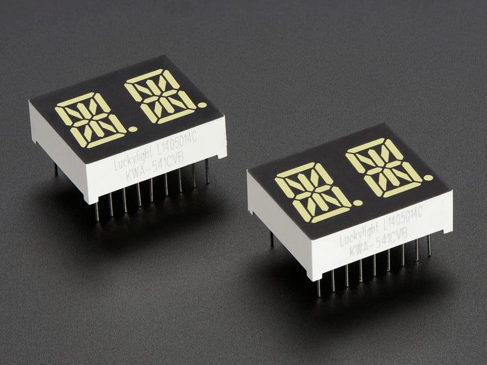 Dual Alphanumeric Display - White 0.54" Digit Height - Pack of 2 [discontinued] by The Pi Hut - The Pi Hut