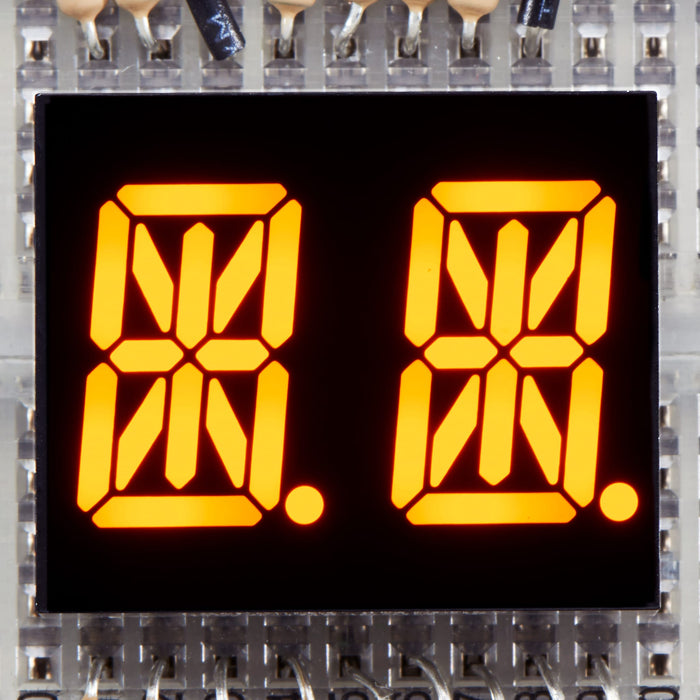 Dual Alphanumeric Display -Yellow 0.54" Digit Height - Pack of 2 by Adafruit - The Pi Hut