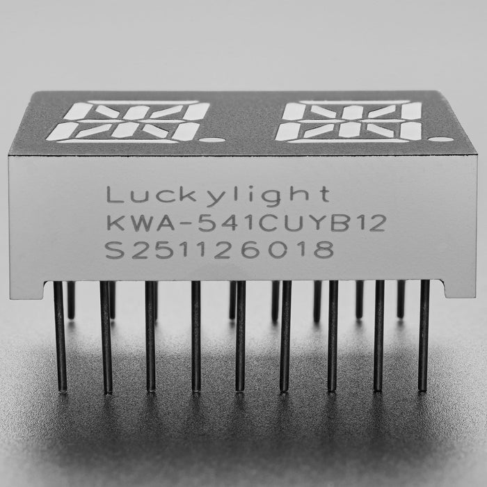 Dual Alphanumeric Display -Yellow 0.54" Digit Height - Pack of 2 by Adafruit - The Pi Hut