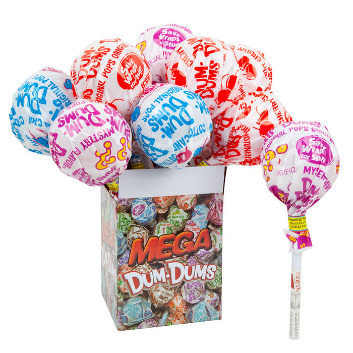 Dum Dums Mega Pops Lollipops - 12 Count