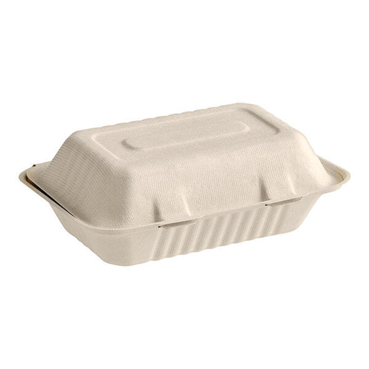 EcoChoice 9x6x3 Natural Plant Fiber Take-Out Container